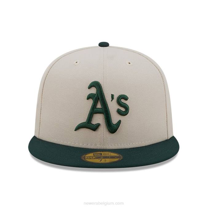 New Era Oakland Athletic herfst klassieke witte 59fifty pet BT241364