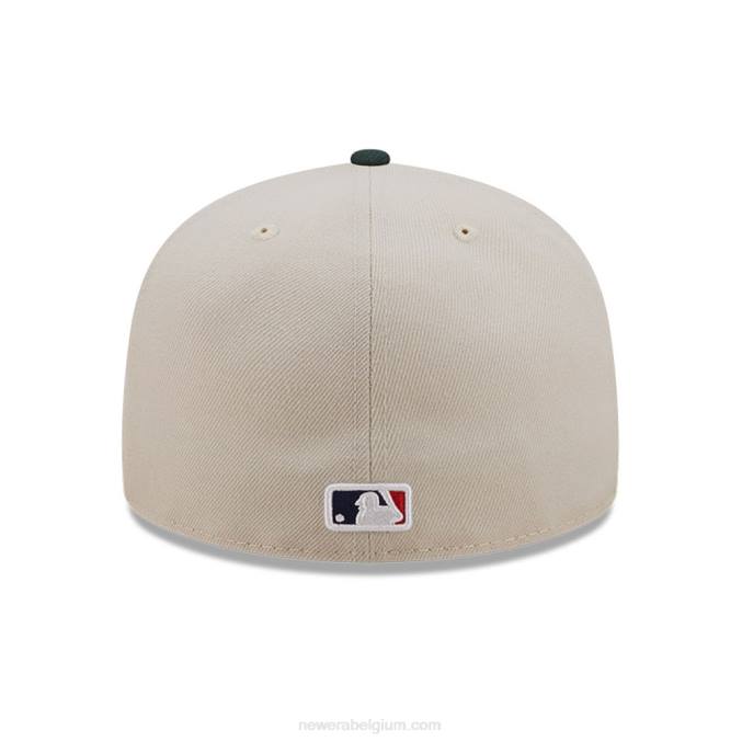 New Era Oakland Athletic herfst klassieke witte 59fifty pet BT241364