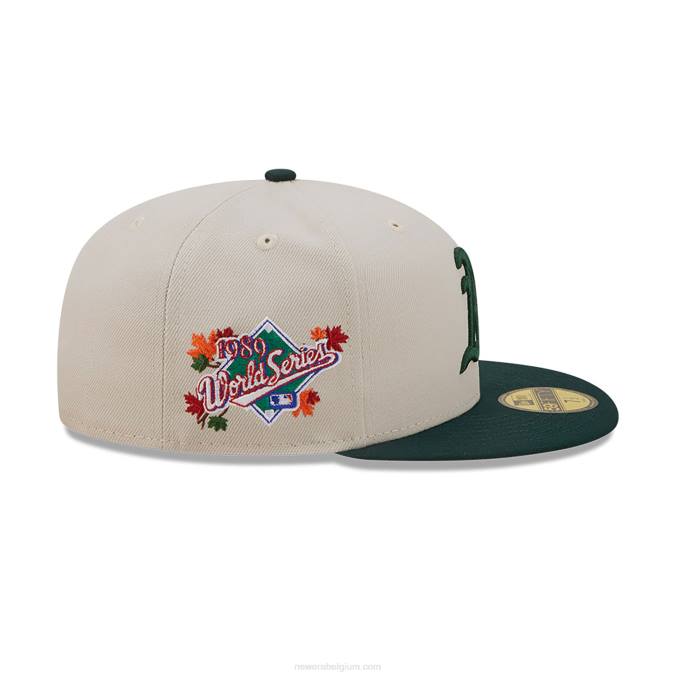 New Era Oakland Athletic herfst klassieke witte 59fifty pet BT241364