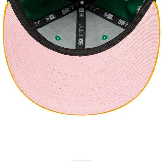 New Era Oakland Athletics 1989 World Series groene 59fifty getailleerde pet BT2424
