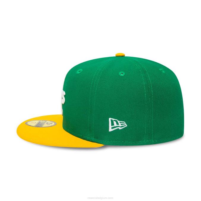 New Era Oakland Athletics 1989 World Series groene 59fifty getailleerde pet BT2424