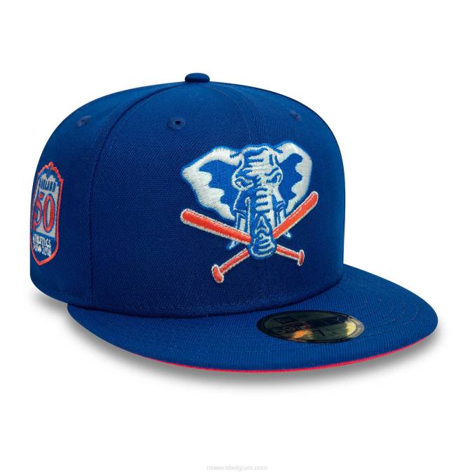 New Era Oakland Athletics 50 jaar blauwe 59fifty getailleerde pet BT2486