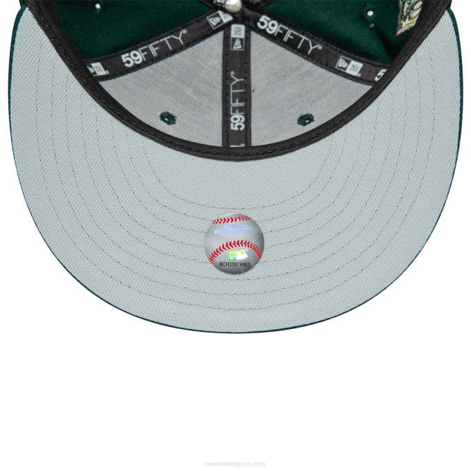 New Era Oakland Athletics 50e verjaardag donkergroene 59fifty getailleerde pet BT24203