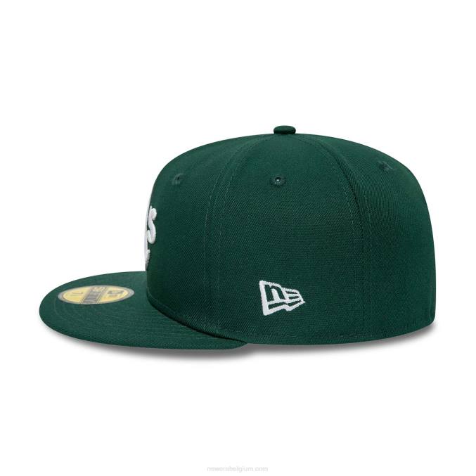 New Era Oakland Athletics 50e verjaardag donkergroene 59fifty getailleerde pet BT24203