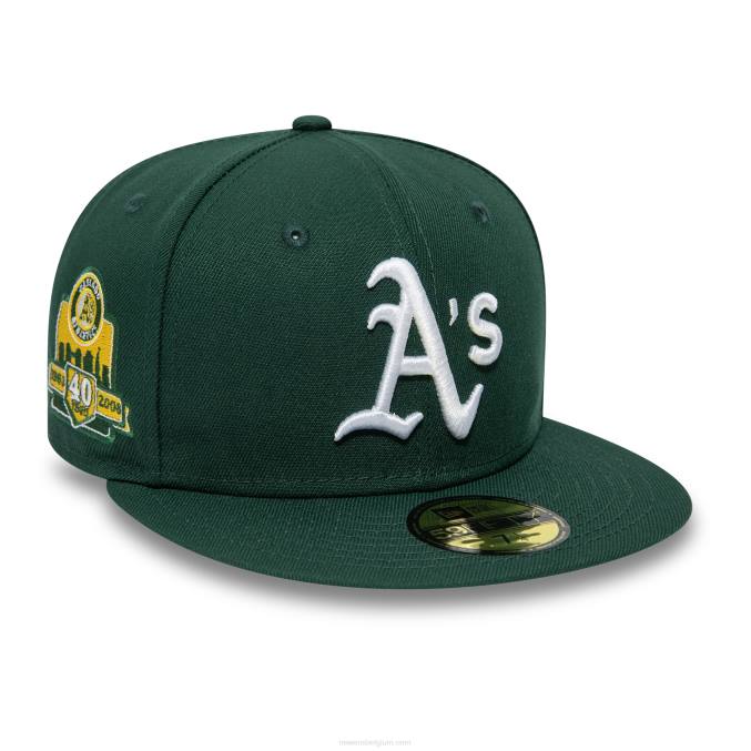 New Era Oakland Athletics American League Stadium donkergroene 59fifty getailleerde pet BT241049