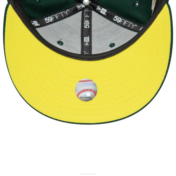 New Era Oakland Athletics American League Stadium donkergroene 59fifty getailleerde pet BT241049