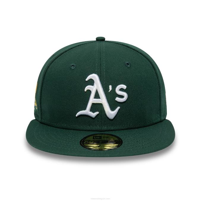 New Era Oakland Athletics American League Stadium donkergroene 59fifty getailleerde pet BT241049