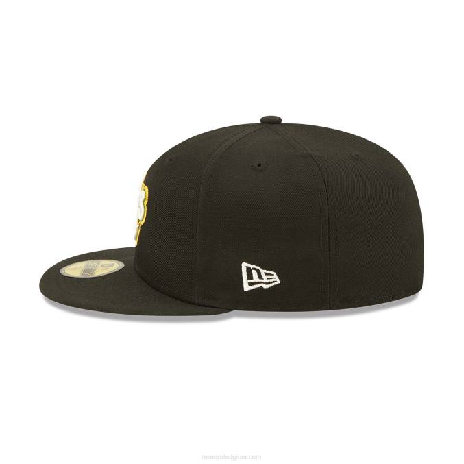 New Era Oakland Athletics Citrus Pop zwarte 59fifty getailleerde pet BT2487