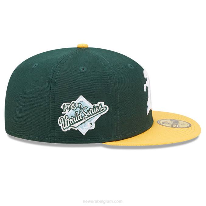 New Era Oakland Athletics Comic Cloud donkergroen 59fifty getailleerde pet BT24178