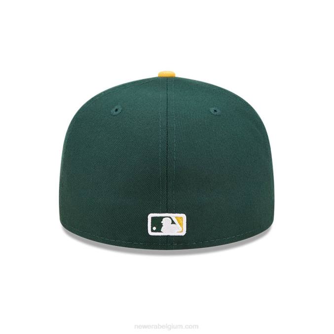 New Era Oakland Athletics Comic Cloud donkergroen 59fifty getailleerde pet BT24178