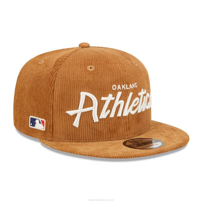 New Era Oakland Athletics Cord script bruine 9fifty snapback cap BT241928