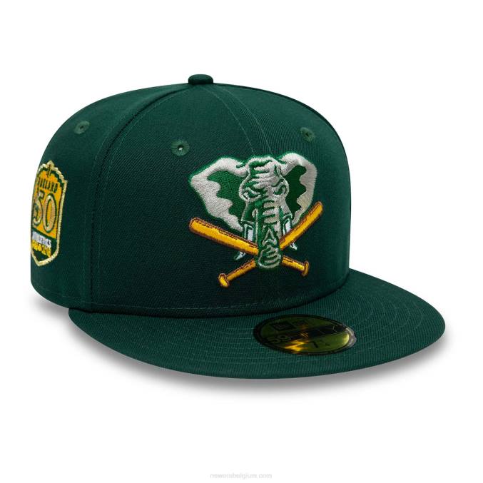 New Era Oakland Athletics Forest Green 59fifty getailleerde pet BT241293