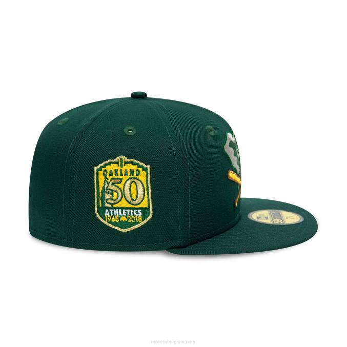 New Era Oakland Athletics Forest Green 59fifty getailleerde pet BT241293