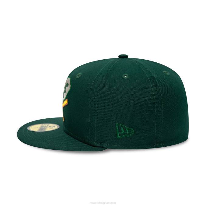 New Era Oakland Athletics Forest Green 59fifty getailleerde pet BT241293