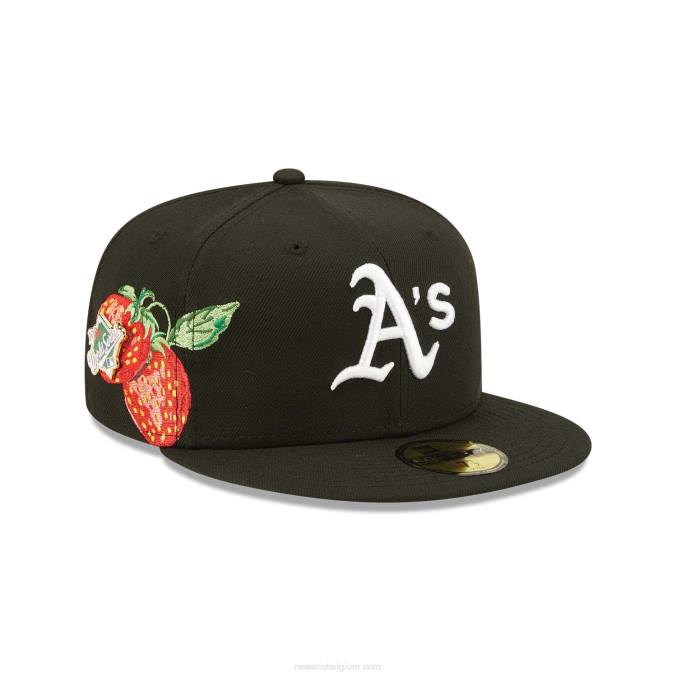New Era Oakland Athletics Fruit Zwart 59fifty getailleerde pet BT241256