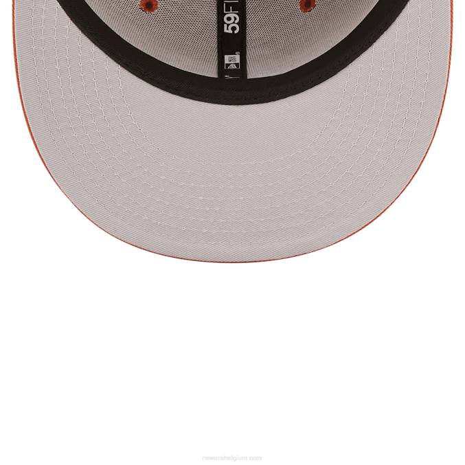 New Era Oakland Athletics League essentiële bruine 59fifty getailleerde pet BT24985