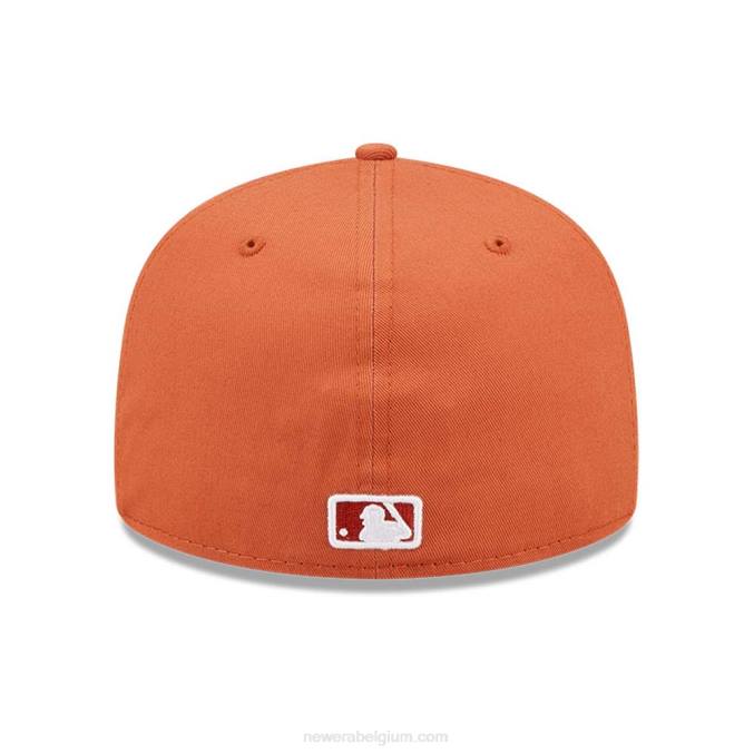 New Era Oakland Athletics League essentiële bruine 59fifty getailleerde pet BT24985
