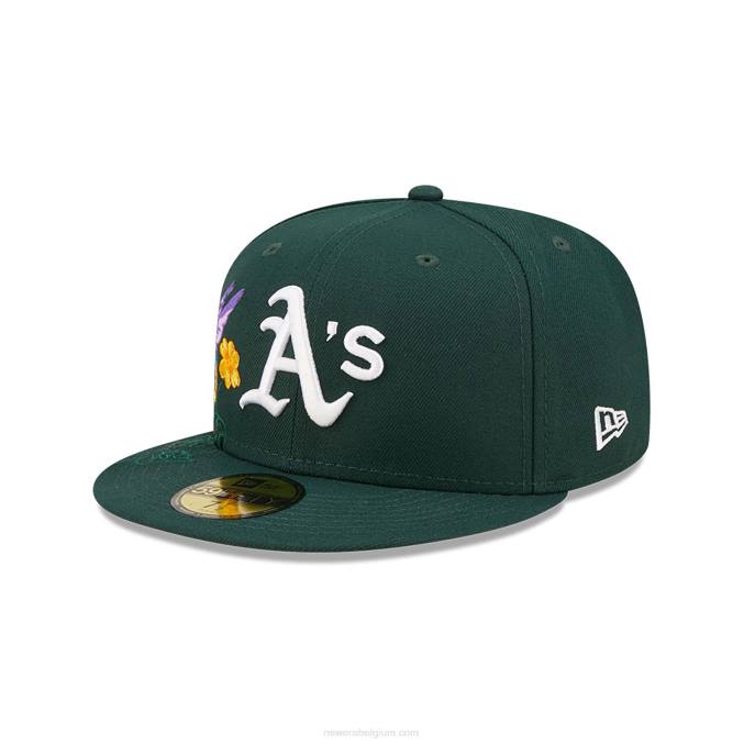 New Era Oakland Athletics MLB Blooming Dark Green 59fifty getailleerde pet BT241245