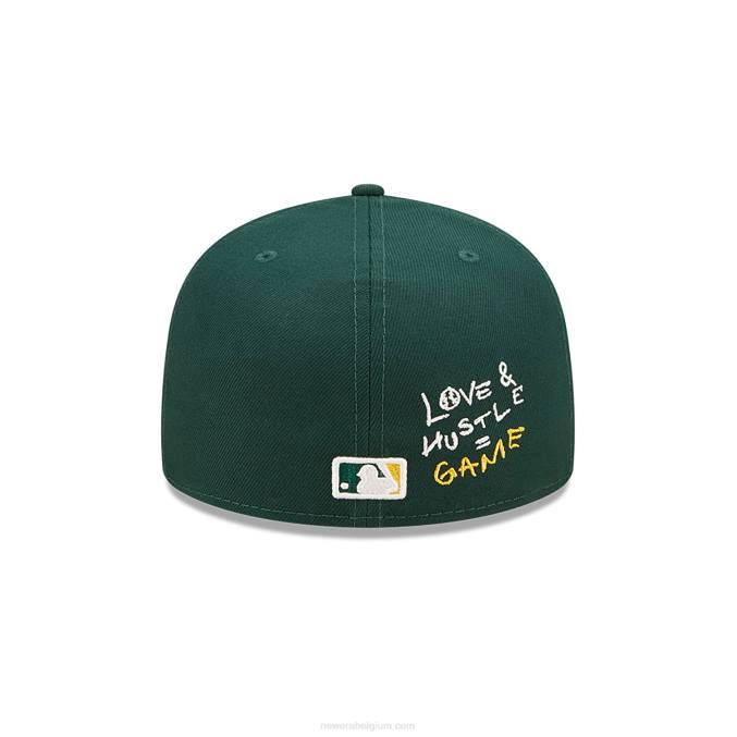 New Era Oakland Athletics MLB Team Heart Green 59fifty getailleerde pet BT241308