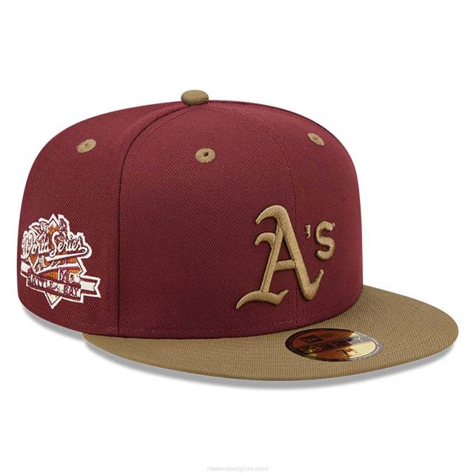New Era Oakland Athletics MLB World Series Trail Mix Red 59fifty getailleerde pet BT24984