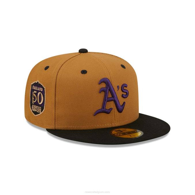 New Era Oakland Athletics Purple Wheat 59fifty getailleerde pet BT2416