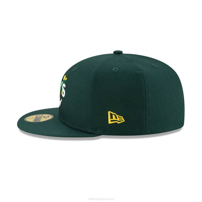 New Era Oakland Athletics Side Patch Bloom donkergroen 59fifty fitted cap BT241422