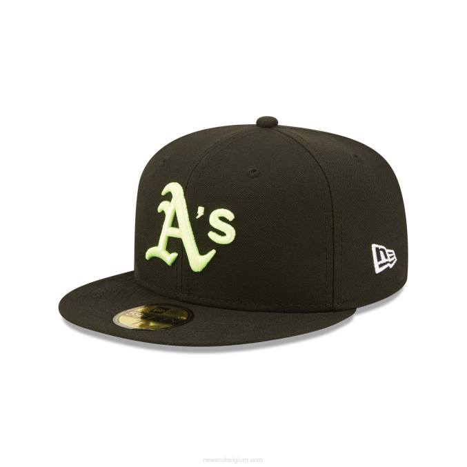 New Era Oakland Athletics Summer Pop zwarte 59fifty getailleerde pet BT241259