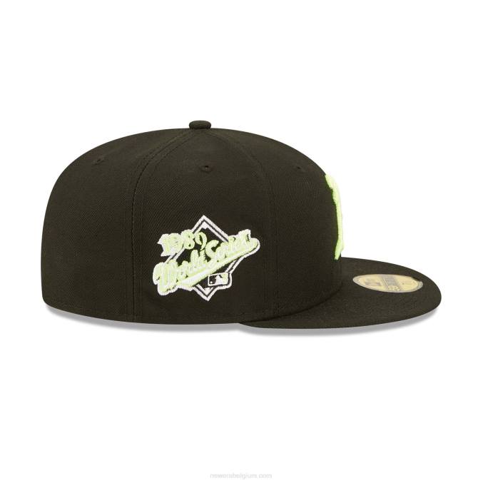 New Era Oakland Athletics Summer Pop zwarte 59fifty getailleerde pet BT241259