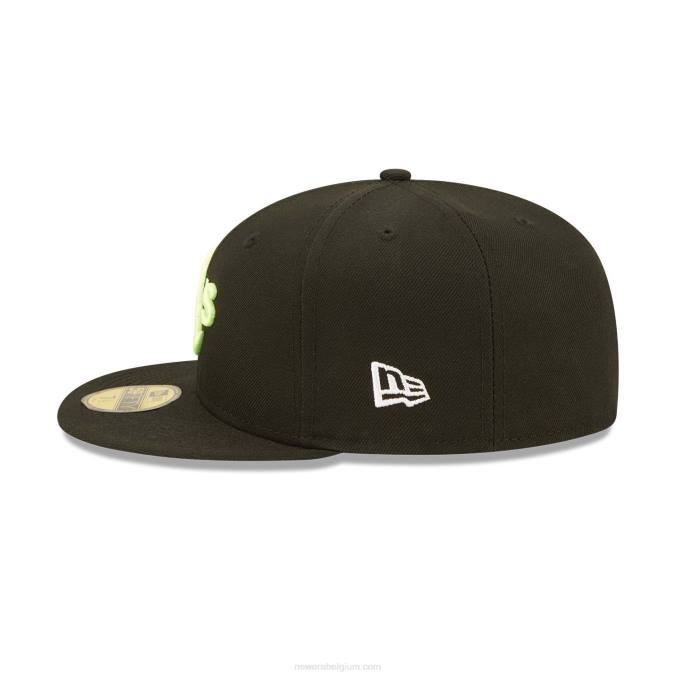 New Era Oakland Athletics Summer Pop zwarte 59fifty getailleerde pet BT241259