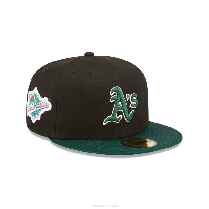 New Era Oakland Athletics World Series zwarte 59fifty pet BT24342