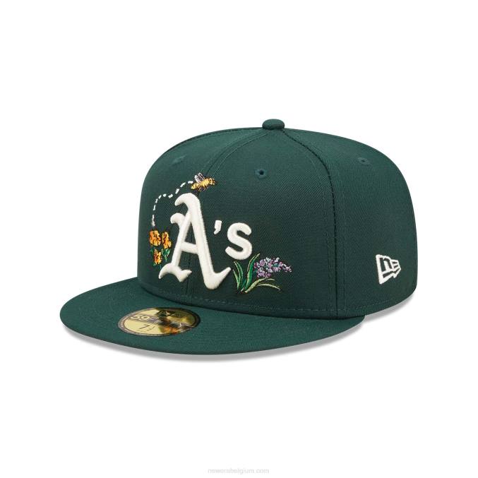 New Era Oakland Athletics aquarel bloemen groen 59fifty cap BT24167