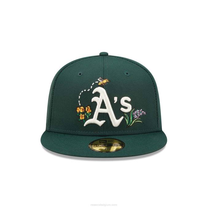 New Era Oakland Athletics aquarel bloemen groen 59fifty cap BT24167