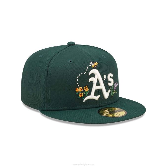 New Era Oakland Athletics aquarel bloemen groen 59fifty cap BT24167