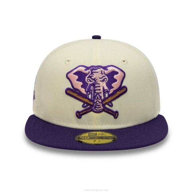New Era Oakland Athletics chromen en paarse 59fifty pet BT24313