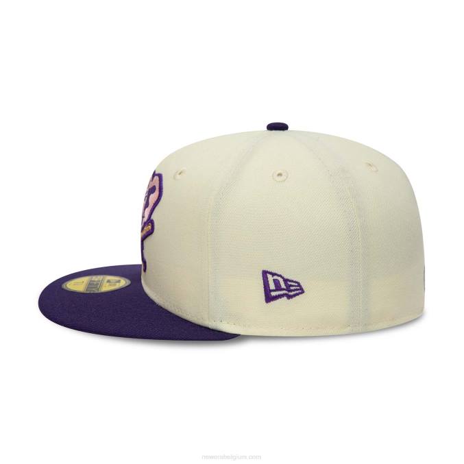 New Era Oakland Athletics chromen en paarse 59fifty pet BT24313