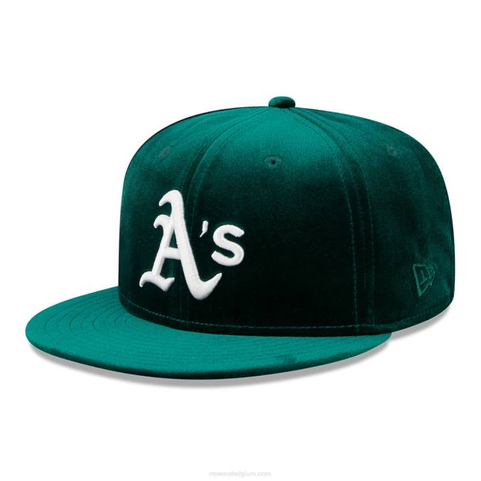 New Era Oakland Athletics fluwelen donkergroene 59fifty pet BT24932