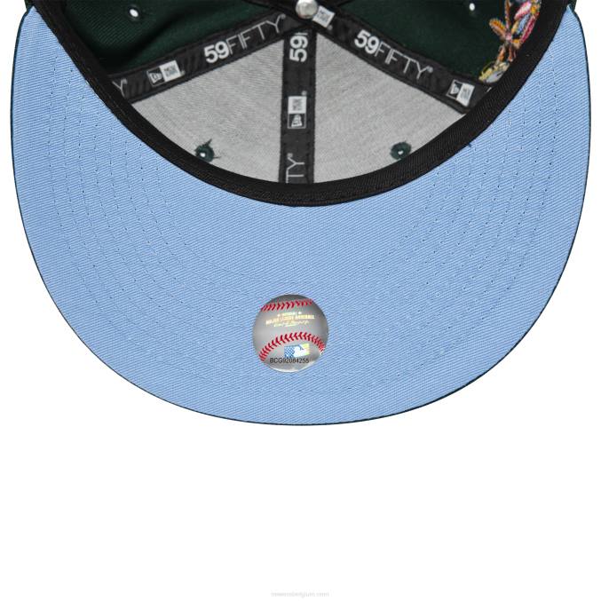 New Era Oakland Athletics groovy donkergroene 59fifty pet BT24233