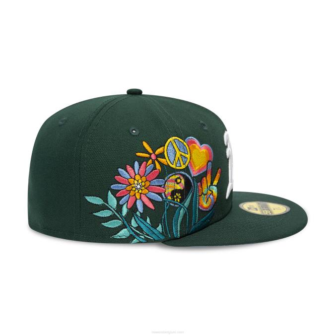 New Era Oakland Athletics groovy donkergroene 59fifty pet BT24233