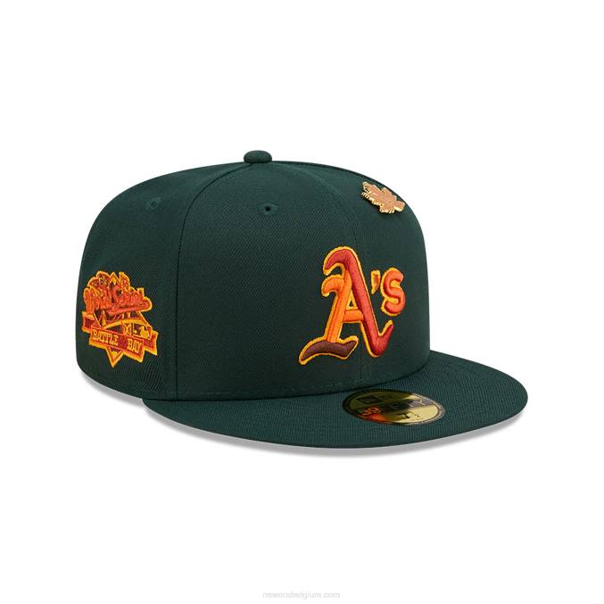 New Era Oakland Athletics lommerrijke donkergroene 59fifty getailleerde pet BT241309