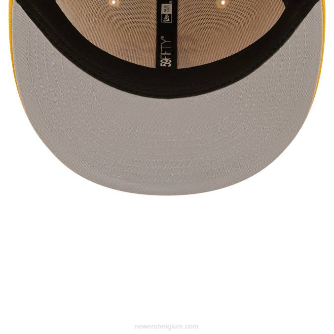 New Era Oakland Athletics mlb 2-tone gele 59fifty getailleerde pet BT241313