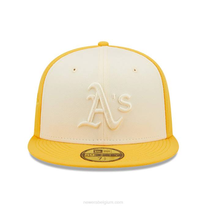New Era Oakland Athletics mlb 2-tone gele 59fifty getailleerde pet BT241313