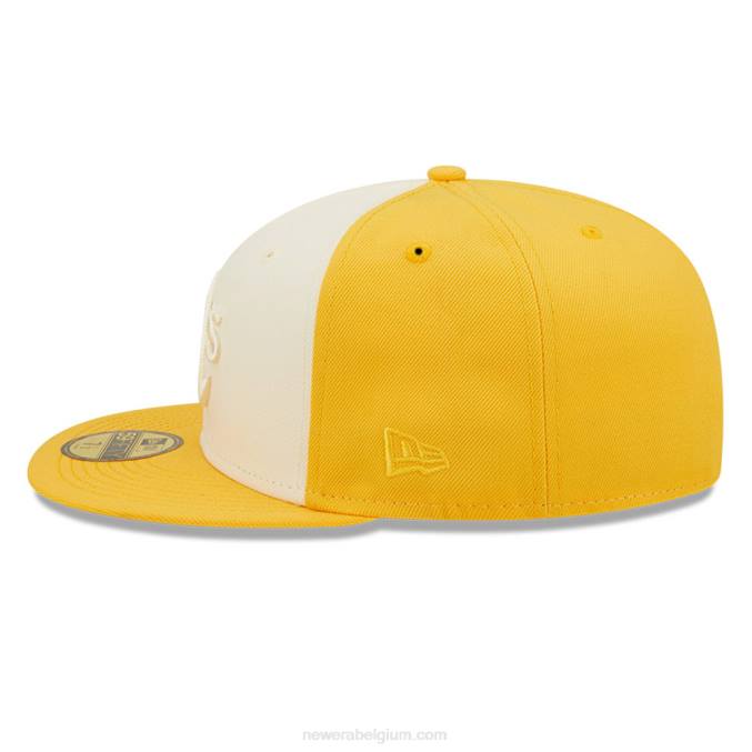 New Era Oakland Athletics mlb 2-tone gele 59fifty getailleerde pet BT241313
