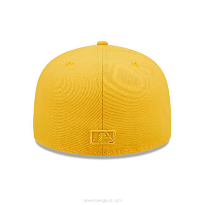 New Era Oakland Athletics mlb 2-tone gele 59fifty getailleerde pet BT241313