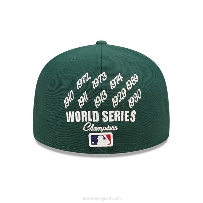 New Era Oakland Athletics mlb crown champs groene 59fifty getailleerde pet BT241075
