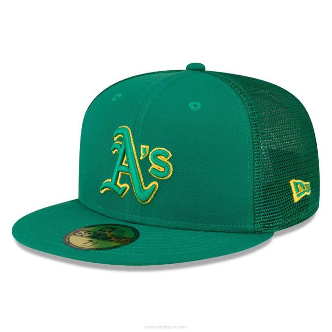 New Era Oakland Athletics mlb spring training groen 59fifty getailleerde pet BT24803