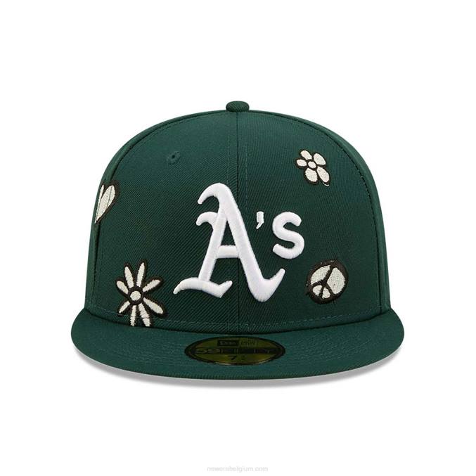 New Era Oakland Athletics mlb zonlicht pop donkergroen 59fifty cap BT241428