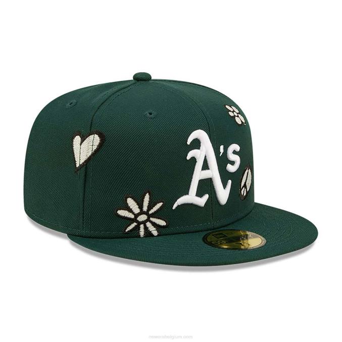 New Era Oakland Athletics mlb zonlicht pop donkergroen 59fifty cap BT241428