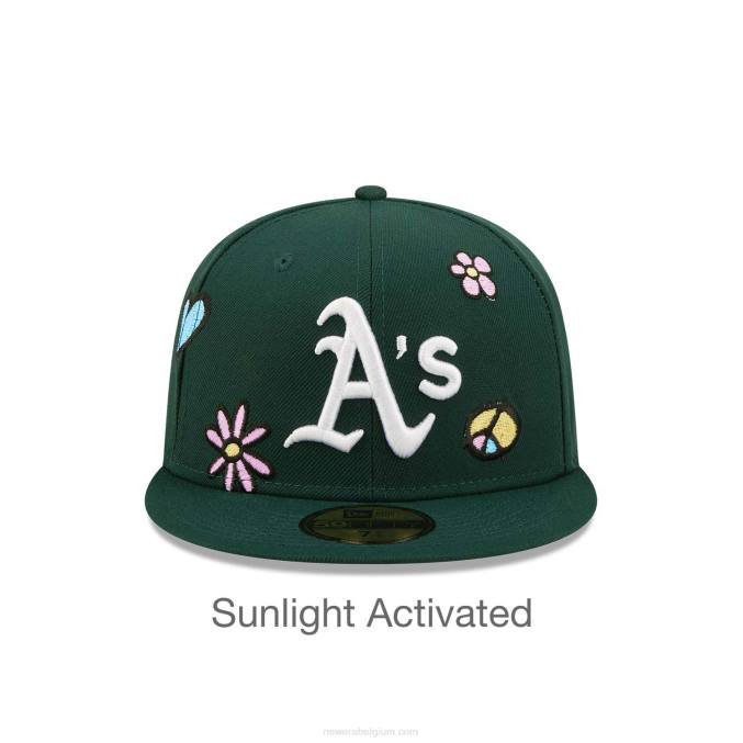 New Era Oakland Athletics mlb zonlicht pop donkergroen 59fifty cap BT241428