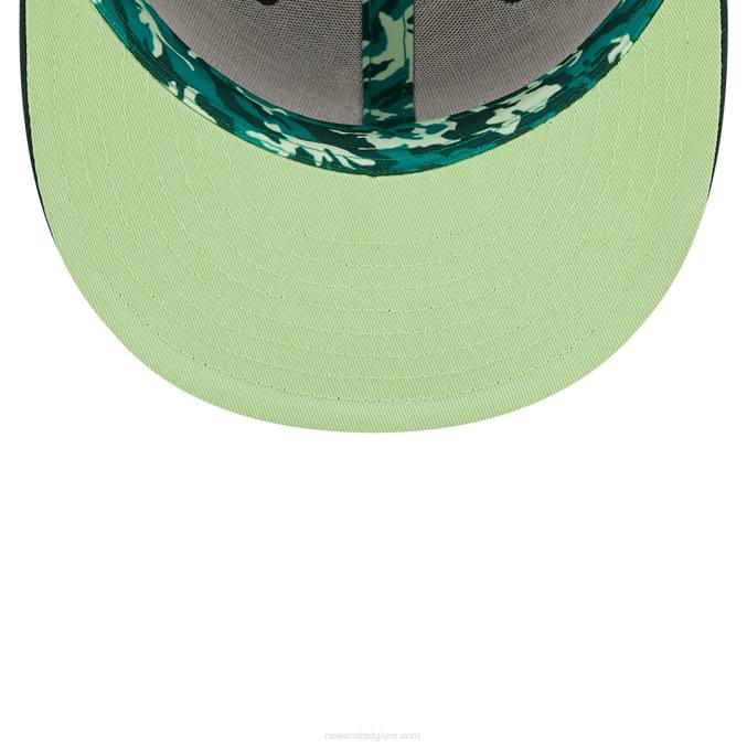 New Era Oakland Athletics monocamo groene 59fifty getailleerde pet BT24943