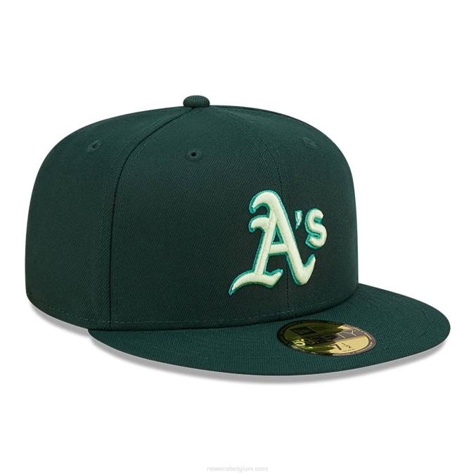 New Era Oakland Athletics monocamo groene 59fifty getailleerde pet BT24943